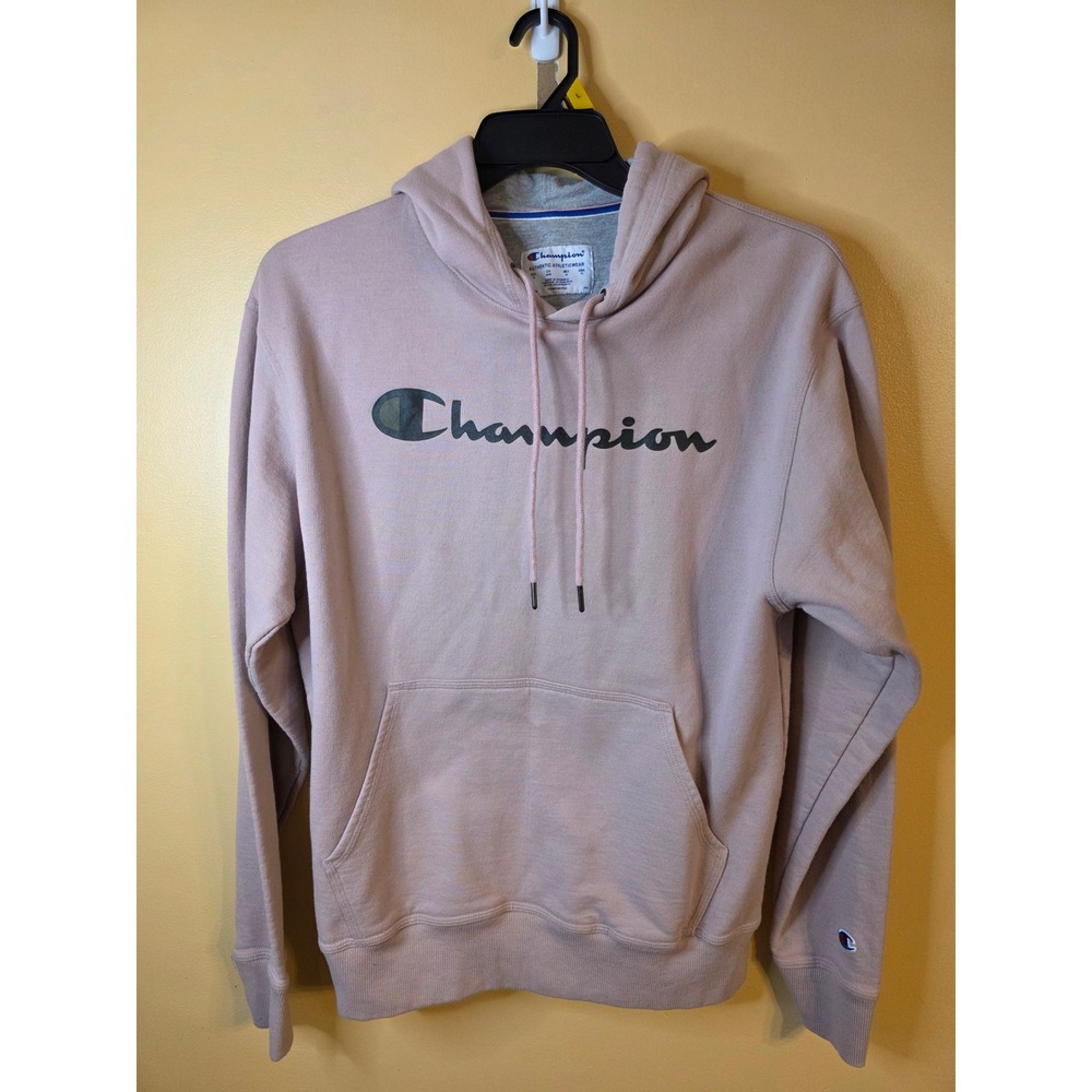 Champion Womens Pink Camo Logo Pullover Hoodie Sweatshirt Size Medium AW664H